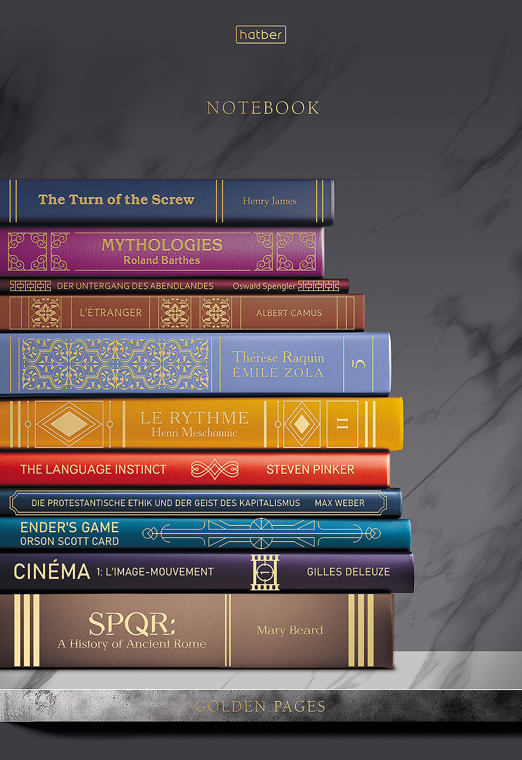 Тетрадь 96л А4ф клетка на скобе 3 диз. в блоке мат.ламин. 3D фольга серия -Золотые страницы- 