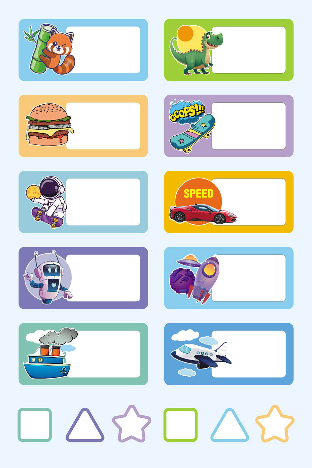 Набор НАКЛЕЕК А5ф 4л серия -Подпишу всё- Для мальчиков- в пакете с европодвесом