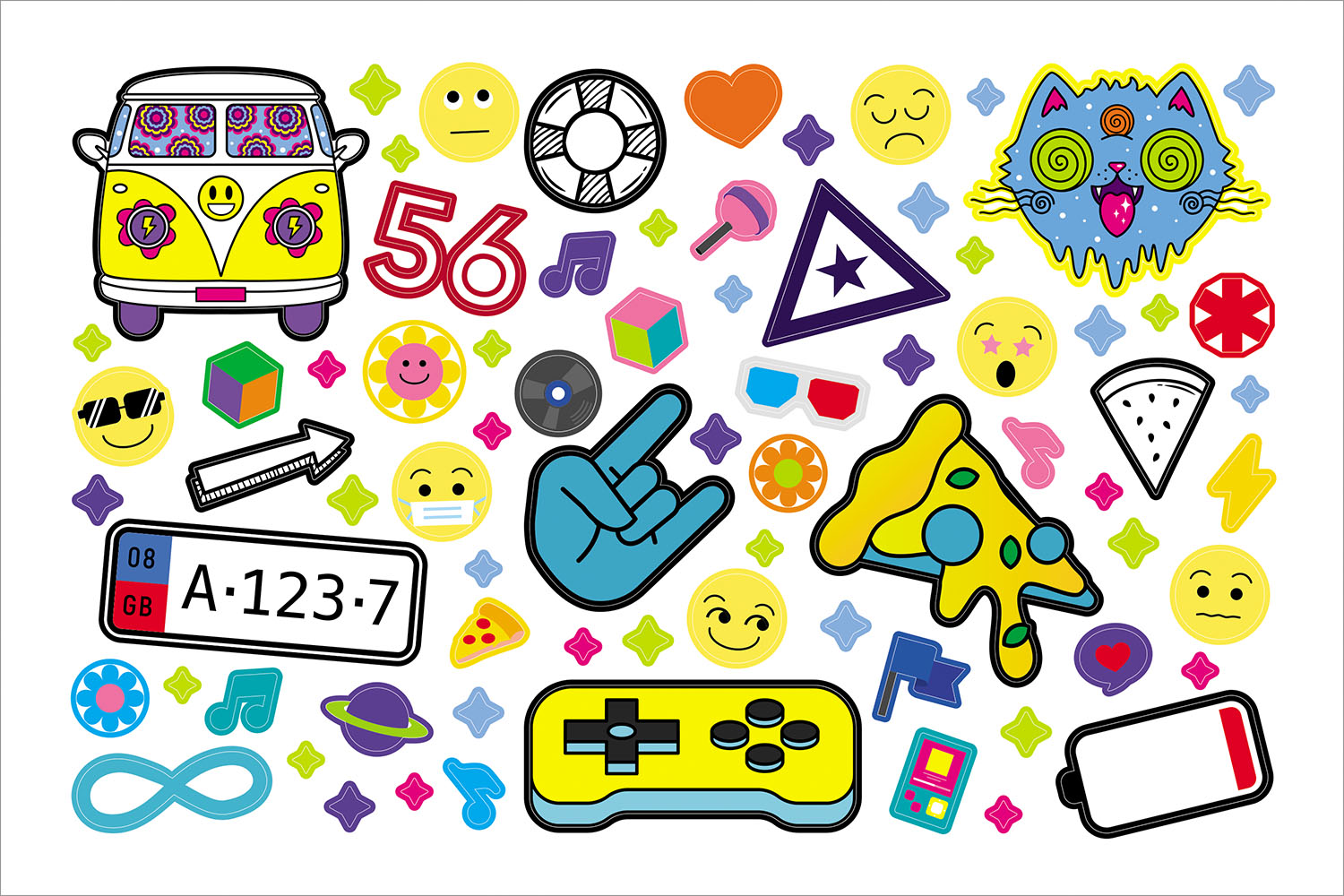 АЛЬБОМ НАКЛЕЕК 4л А5ф на скобе 300 наклеек -Стикеры- 