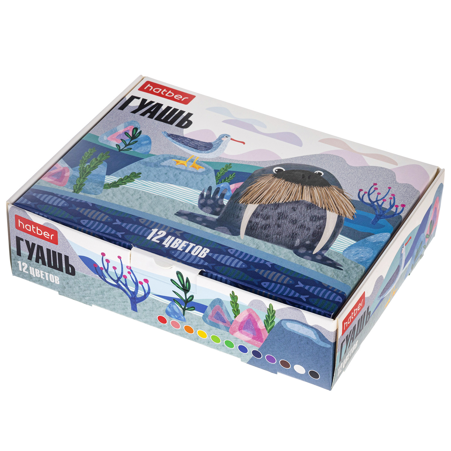 Краски Гуашь 20мл 12 цв. Hatber -COLORA-  в картонной коробке 