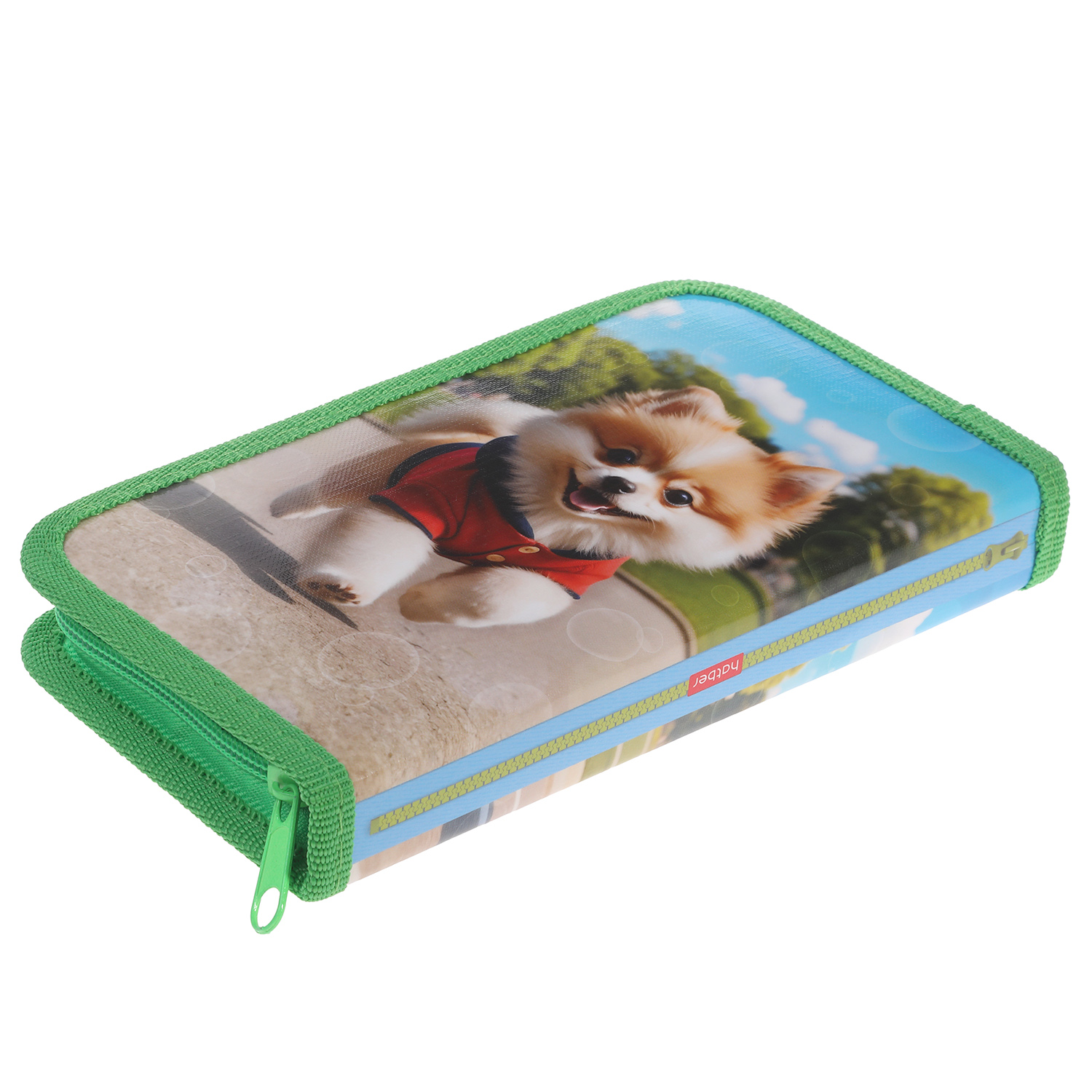 Пенал 190х115мм 1 отделение на молнии глянц.ламин.тиснение -Веселая прогулка- с табл.умножения  в индив.упак.