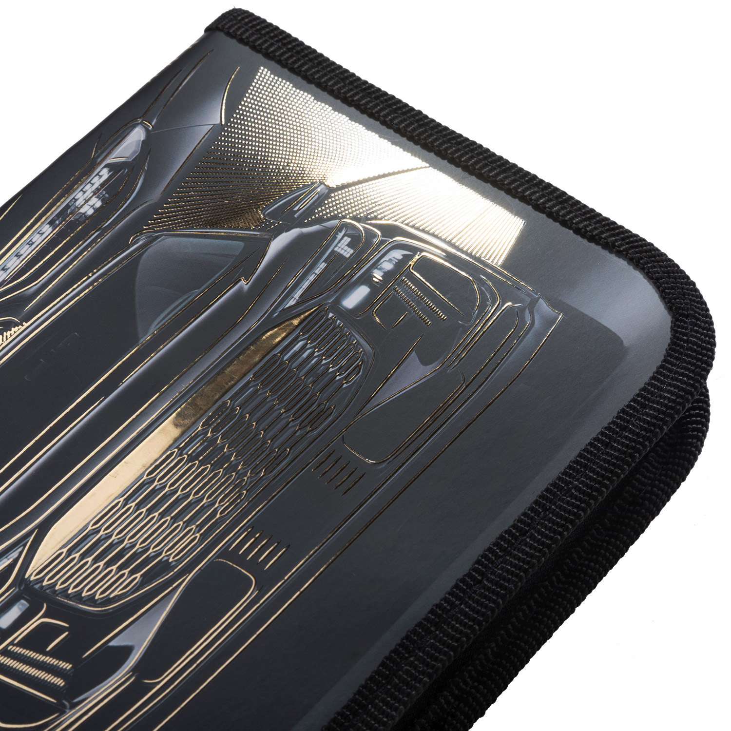 Пенал 190х130мм 1 отделение на молнии с откидной планкой мат.ламин. 3D фольга-Роскошь и стиль- с табл.умножения  в индив.упак.