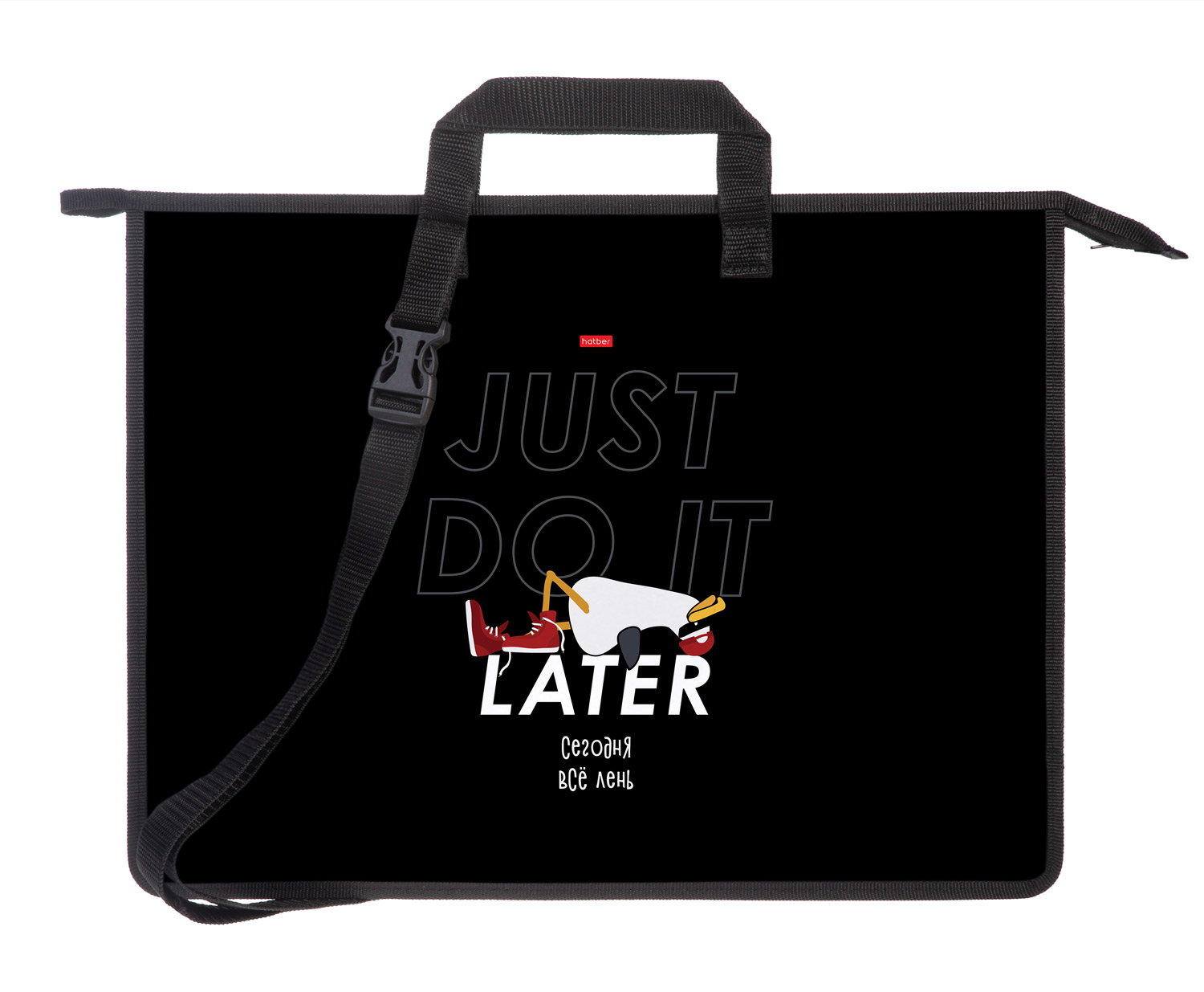 Папка для рисования А3ф ткань/пластик 1 отделение с ручками и регулир.плеч.ремнем 345х460х100мм на молнии -Приключения чайки-  в индив.упак.