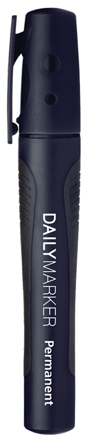 Маркер перманентный Hatber Daily закругленный пишущий узел толщина линии 2 мм Черный 12шт. в картонной коробке