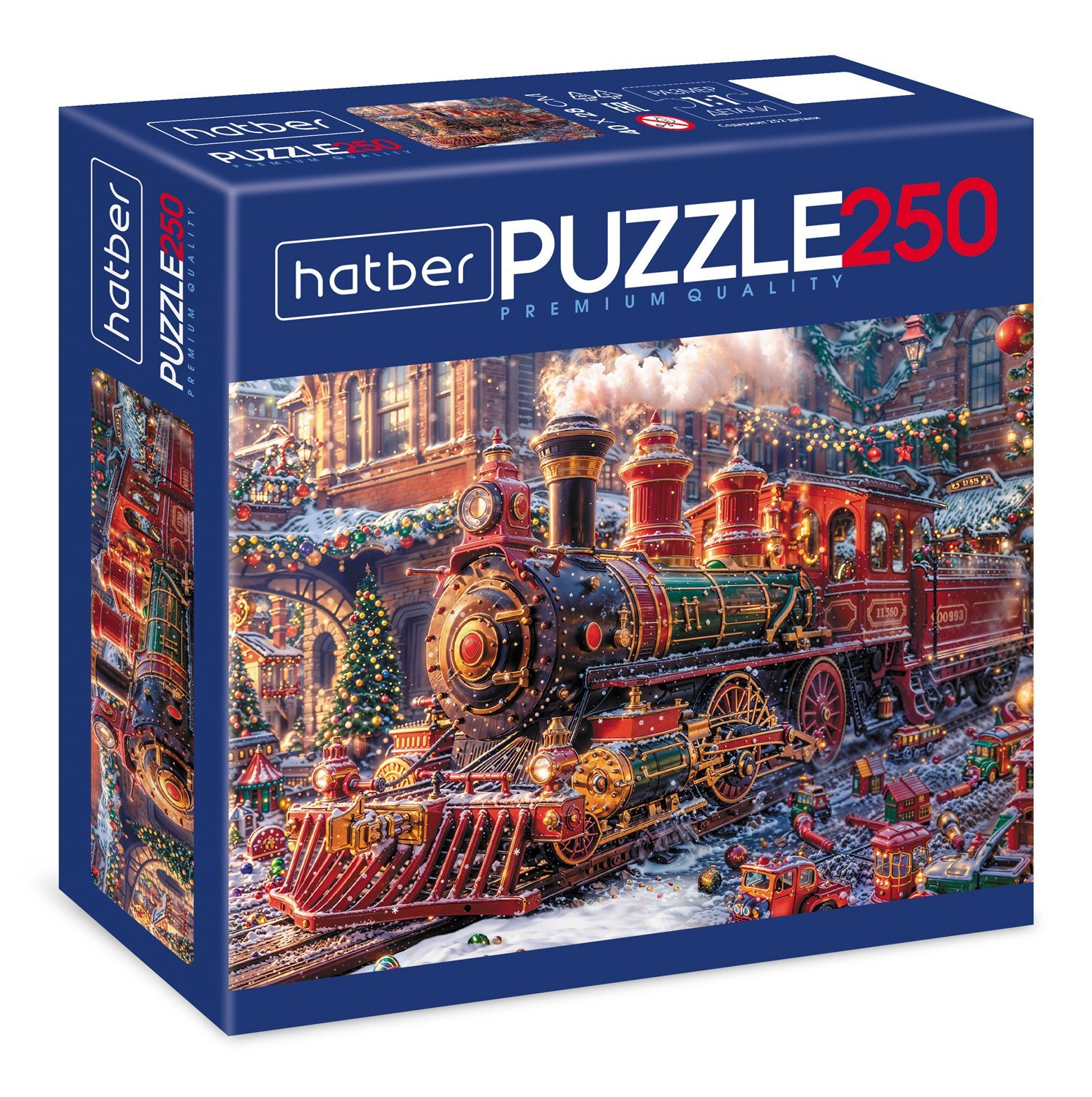 "Premium" ПАЗЛЫ для детей 250 элементов А3ф 400х280мм  -Сказочный паровоз- 