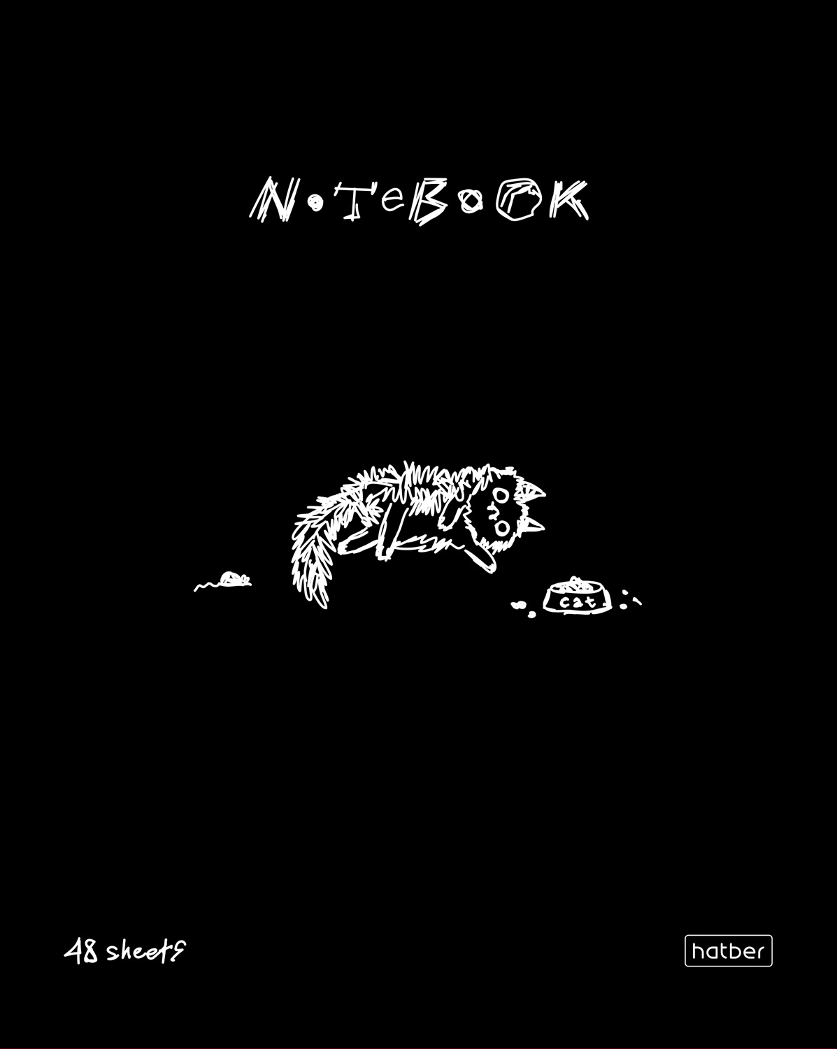 Тетрадь 48л А5ф клетка 60-65г/кв.м Обл. мел.бумага на скобе 5 диз.в блоке скругл.углы серия  -ЛохматыеХвостатые- 