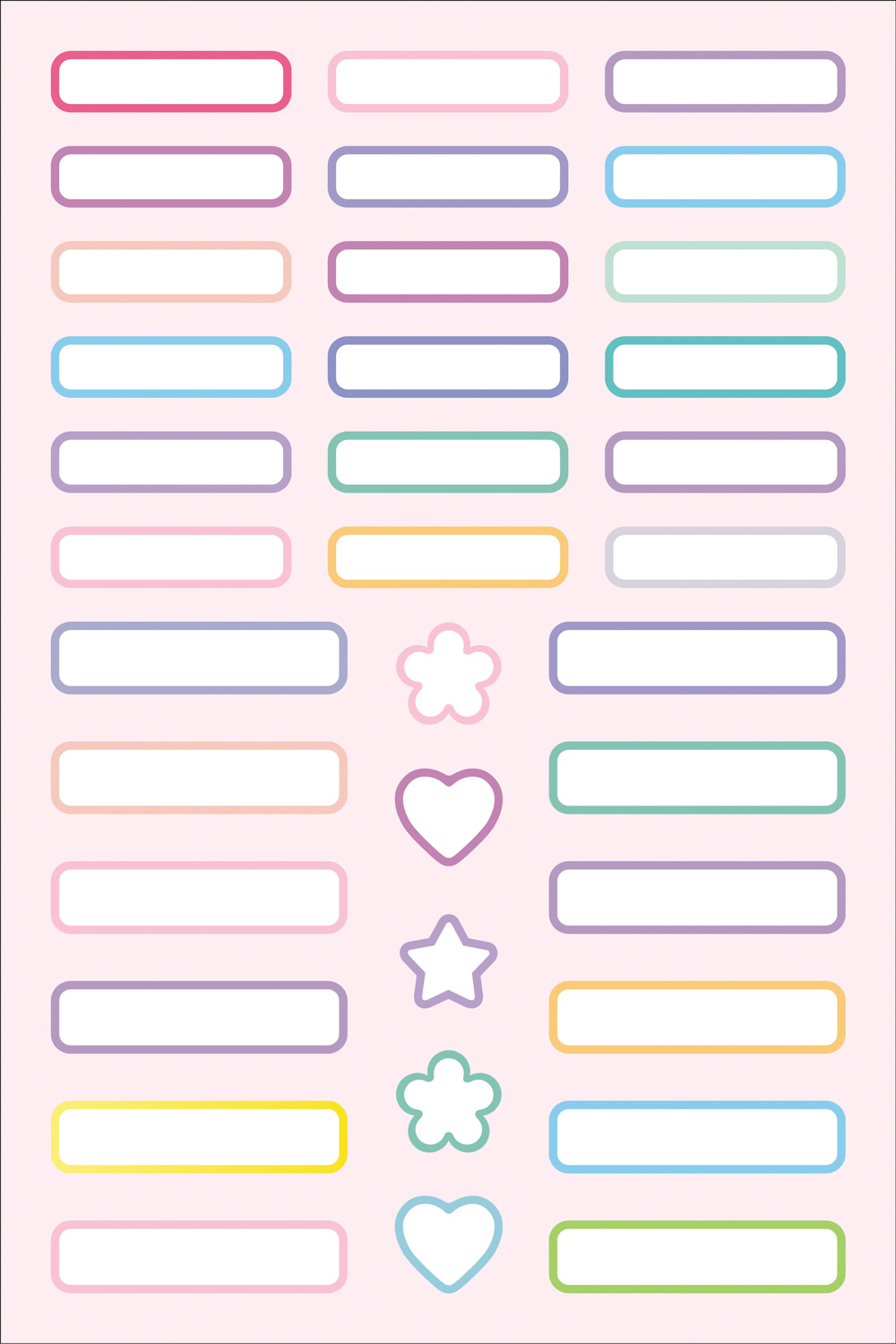 Набор НАКЛЕЕК А5ф 4л серия -Подпишу всё- Для девочек в пакете с европодвесом