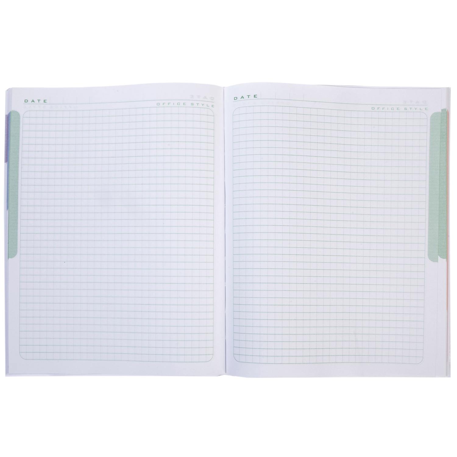 Бизнес-блокнот 80л А4ф 210х290мм 5-цв. блок клетка тв.переплет мат.ламин, выб УФ лак-CarbonStyle-