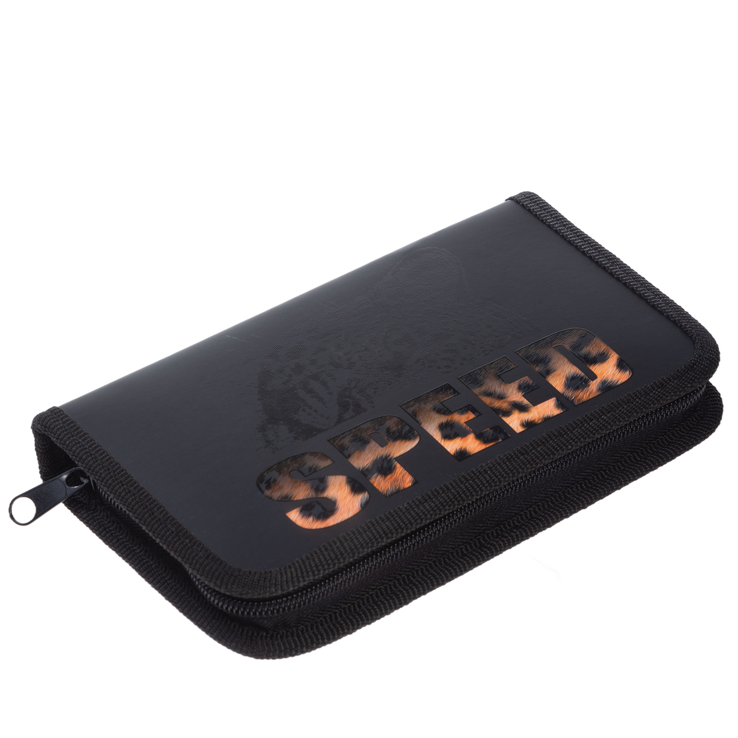 Пенал 190х115мм 1 отделение на молнии мат.ламин. 3D лак -Animal Print- с табл.умножения  в индив.упак.