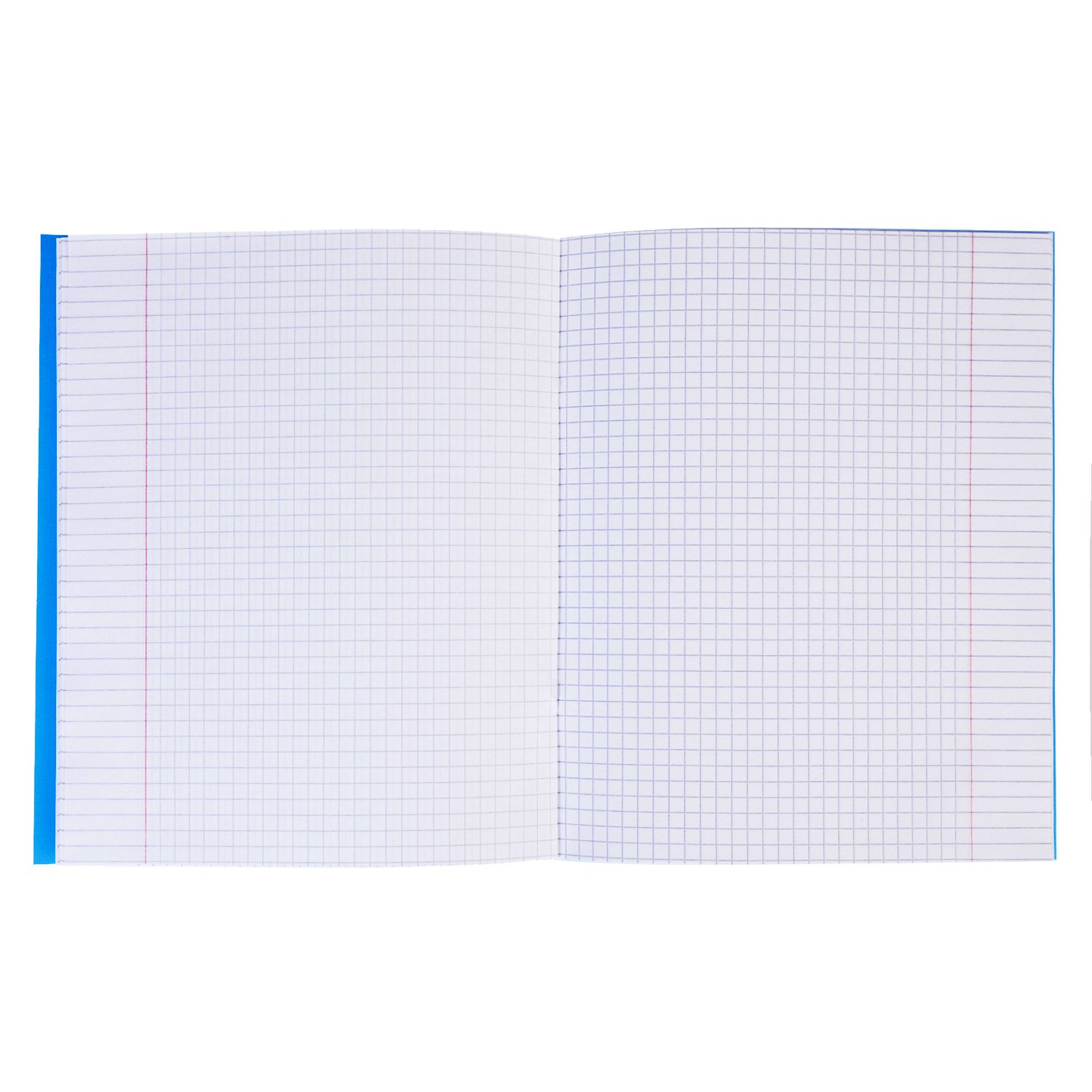 Тетрадь 18л А5ф клетка 60-65г/кв.м Пластиковая обложка на скобе   Синяя 