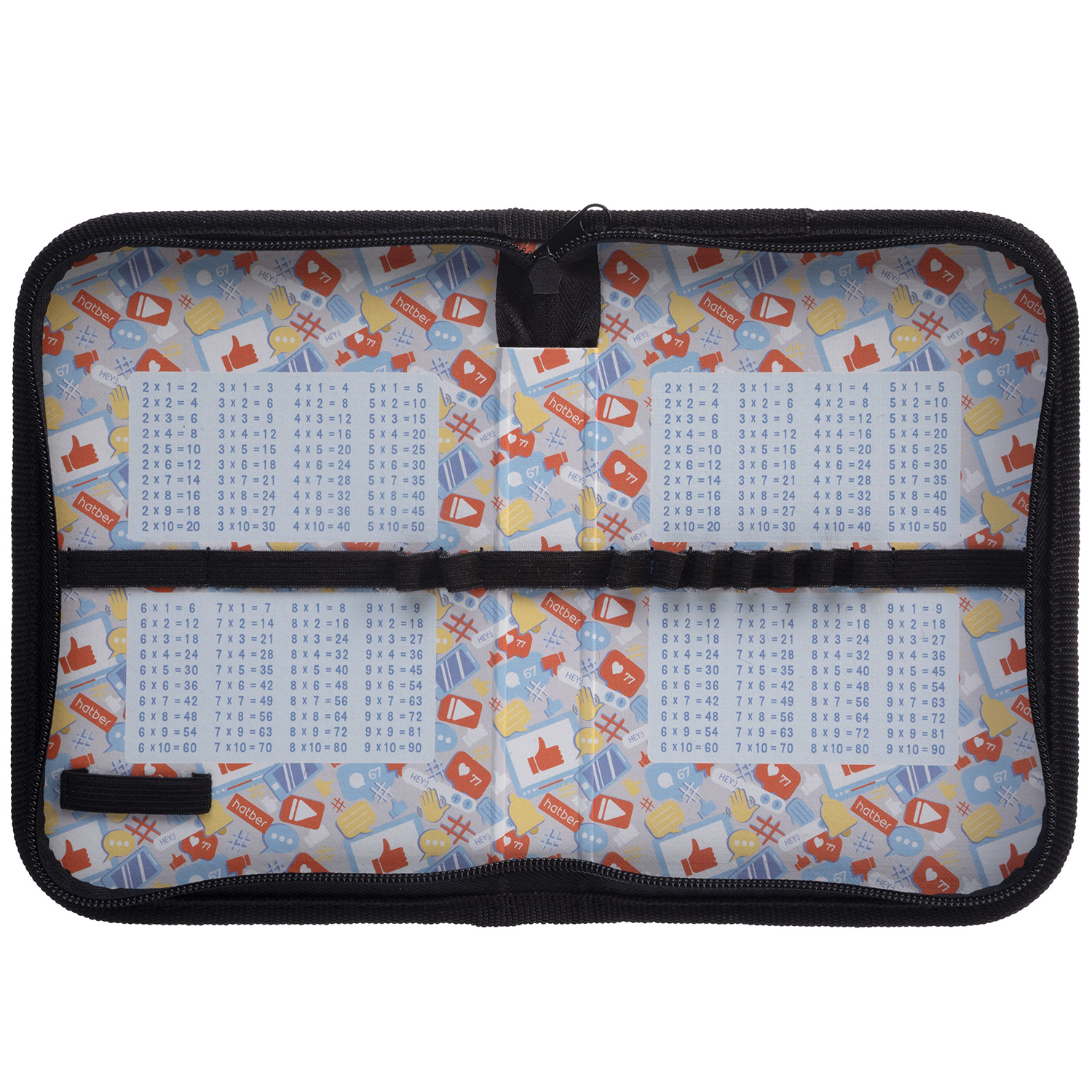 Пенал 190х130мм 1 отделение на молнии мат.ламин. 3D фольга -Эксклюзивные авто- с табл.умножения  в индив.упак.