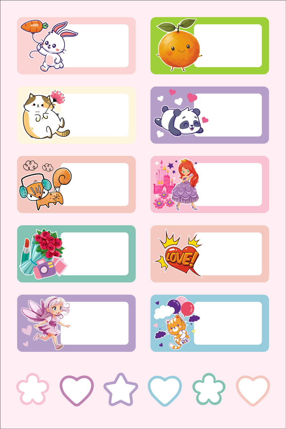 Набор НАКЛЕЕК А5ф 4л серия -Подпишу всё- Для девочек в пакете с европодвесом