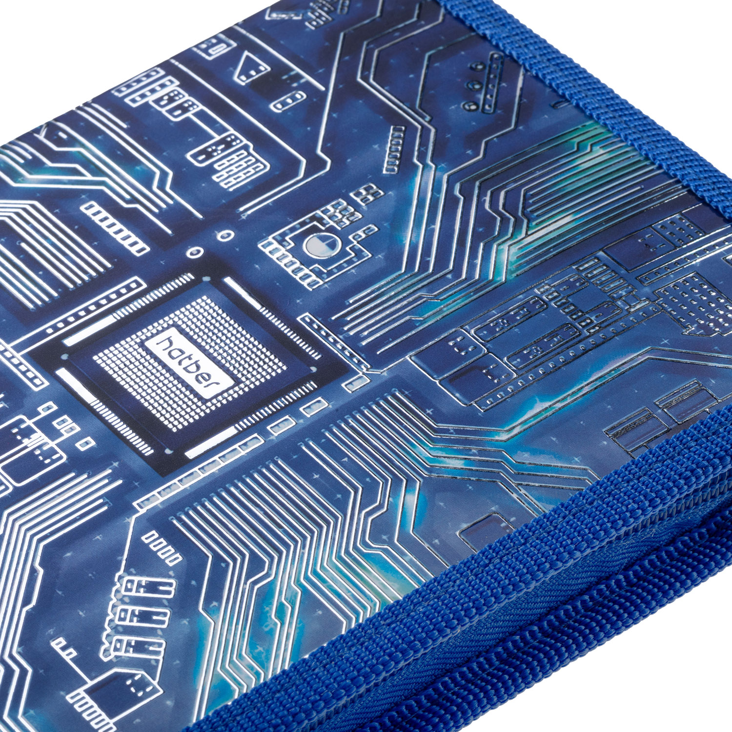 Пенал 190х130мм 1 отделение на молнии с откидной планкой мат.ламин. 3D фольга-Матрица- с табл.умножения  в индив.упак.