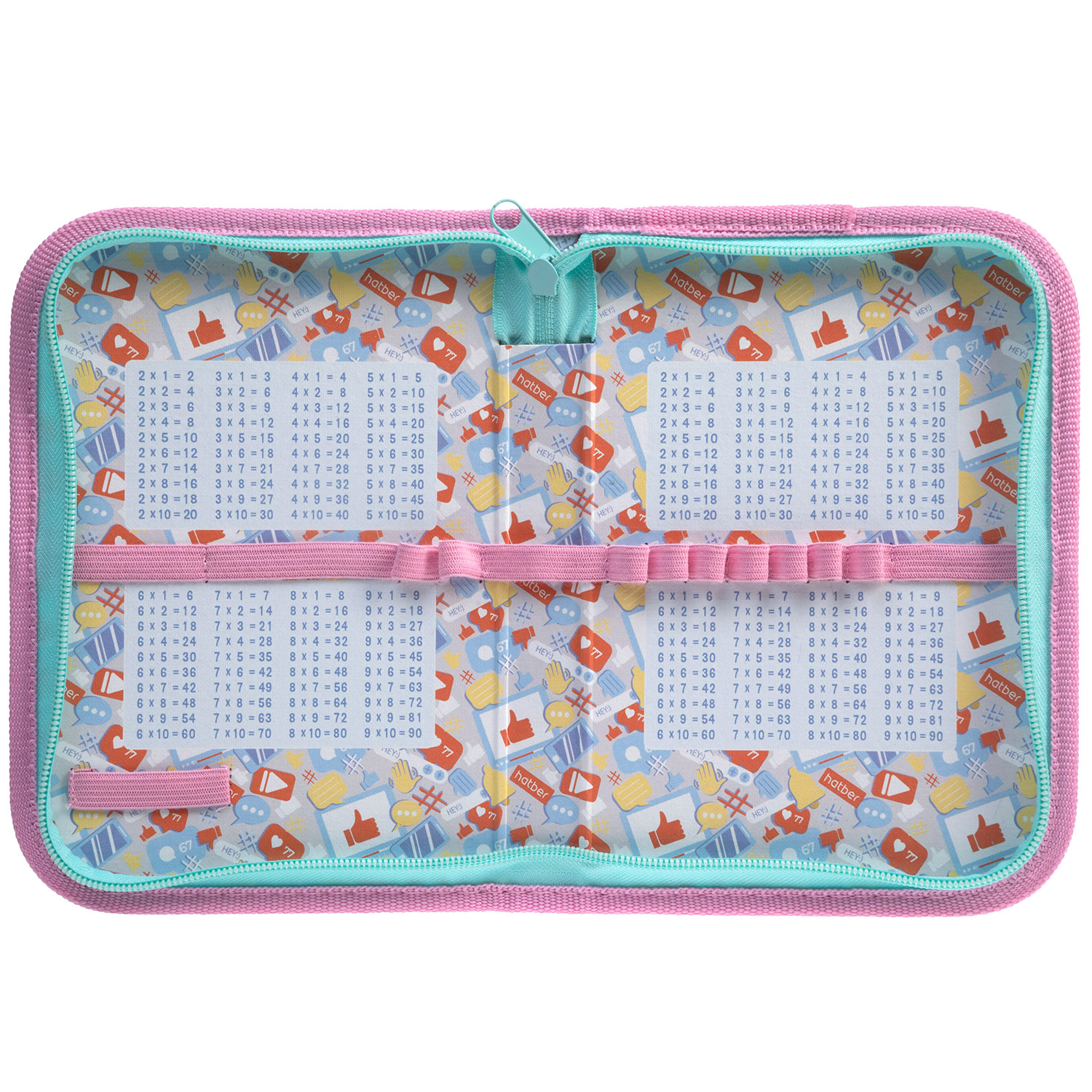 Пенал 190х130мм 1 отделение на молнии мат.ламин. 3D фольга-Милый друг- с табл.умножения  в индив.упак.