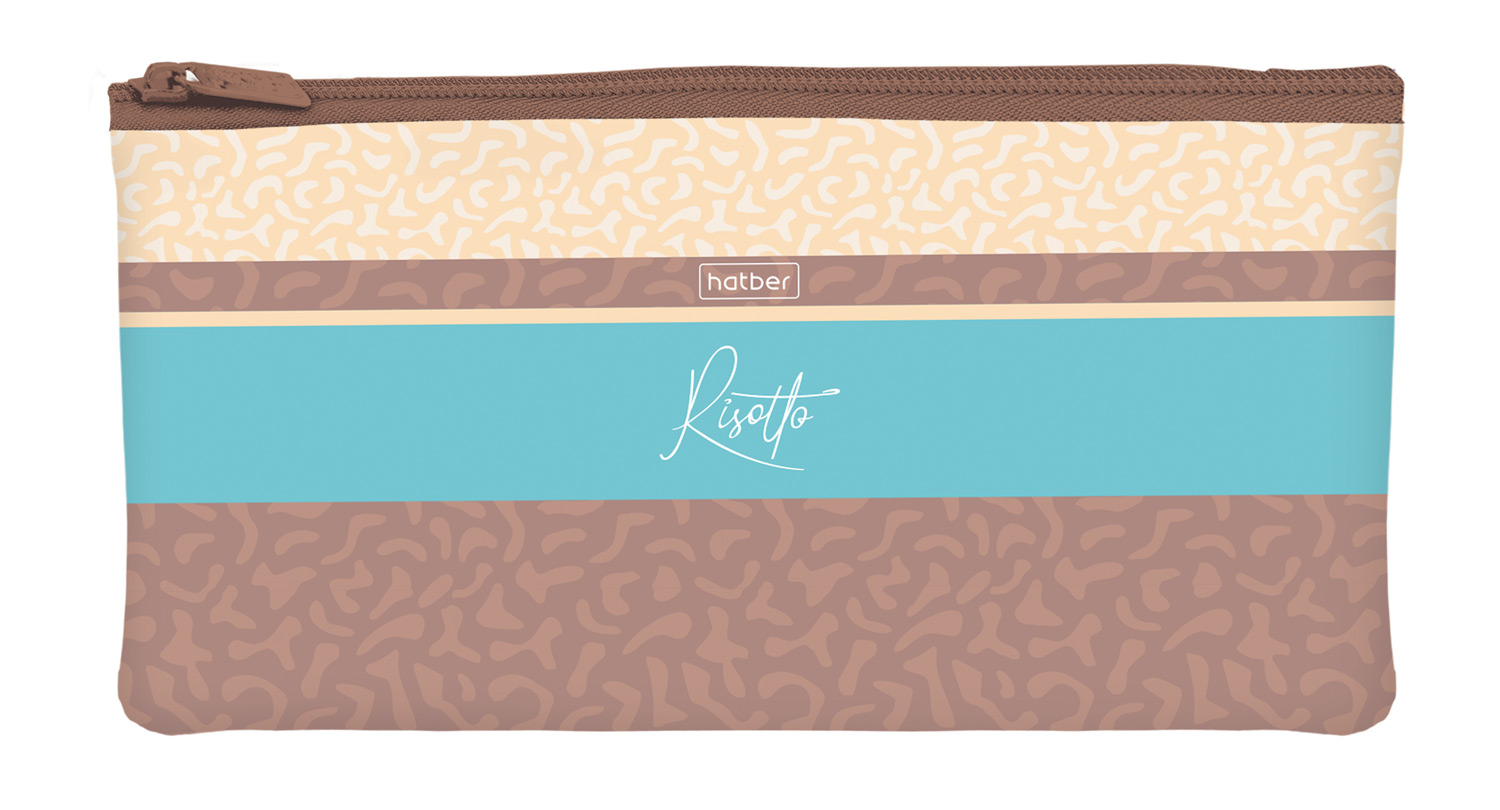 Пенал 205х110мм на молнии мягкий-RISOTTO-  в индив.упак.
