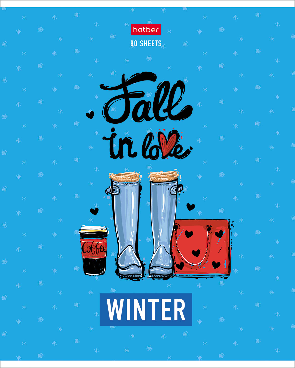 Тетрадь 80л А5ф клетка 60-65г/кв.м на скобе мат ламин,тиснение серия -Цветочные сапожки- 