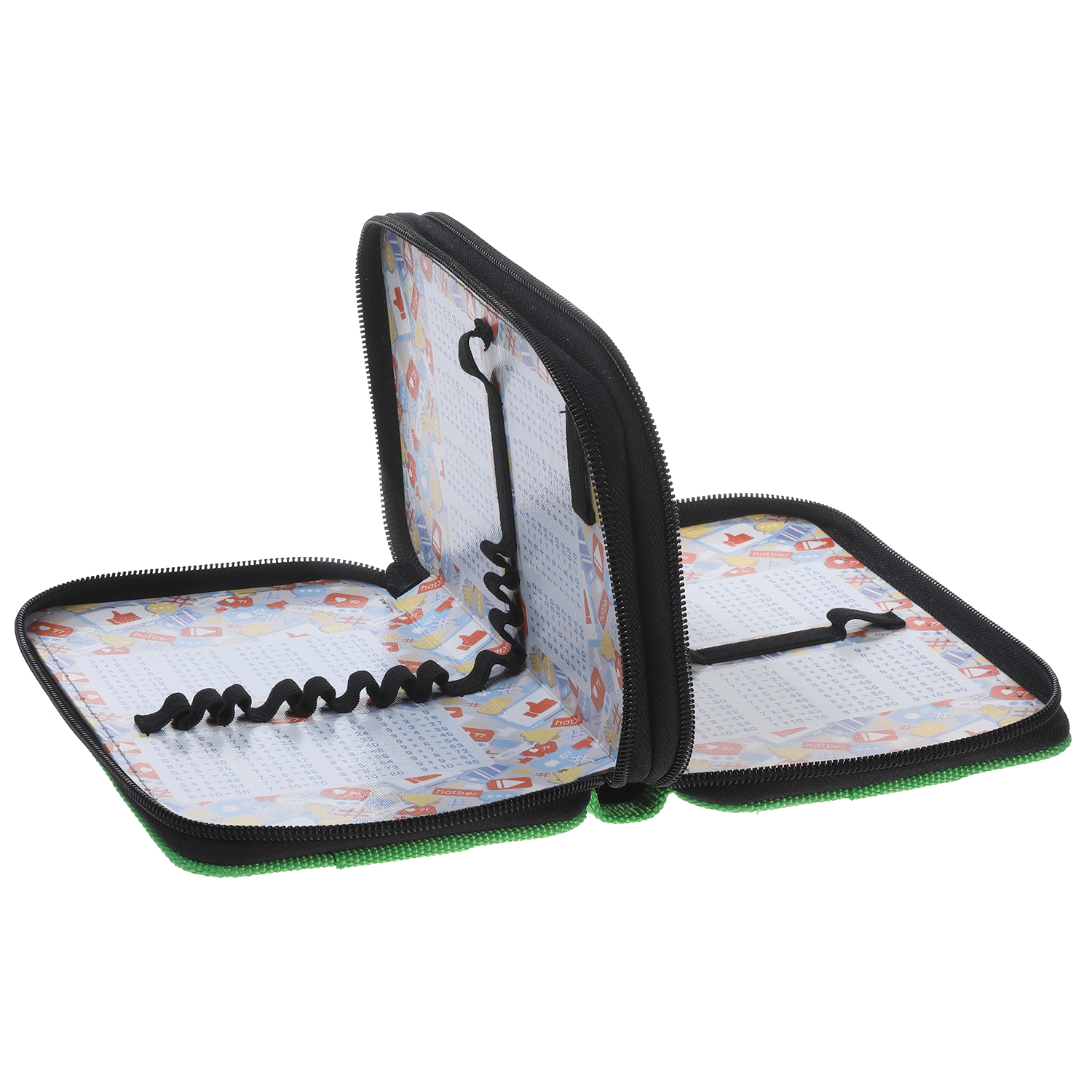 Пенал 190х110мм 2 отделения на молнии глянц.ламин.тиснение -LETS GO PLAY- с табл.умножения в индив.упак. 