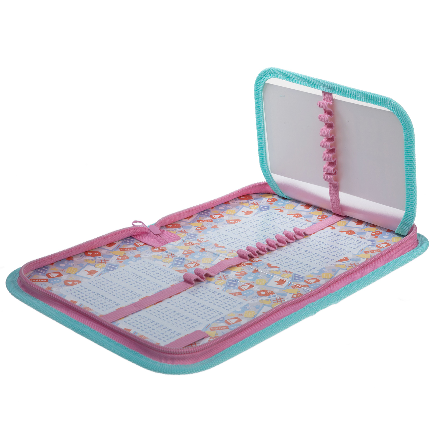 Пенал 190х130мм 1 отделение на молнии с откидной планкой мат.ламин. 3D фольга -Уютное настроение- с табл.умножения  в индив.упак.