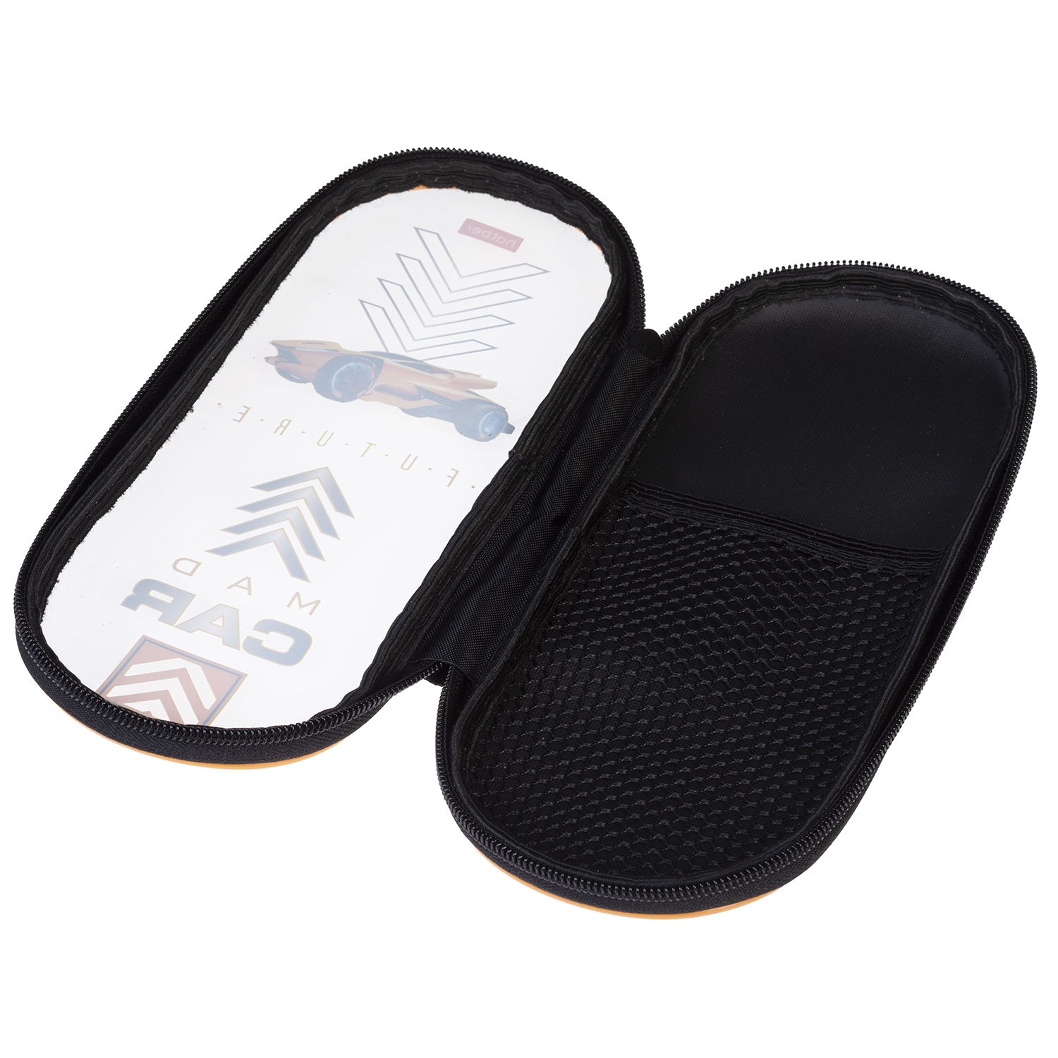 Пенал 220х90х25мм на молнии с карманом -MAD CAR-  в индив.упак.