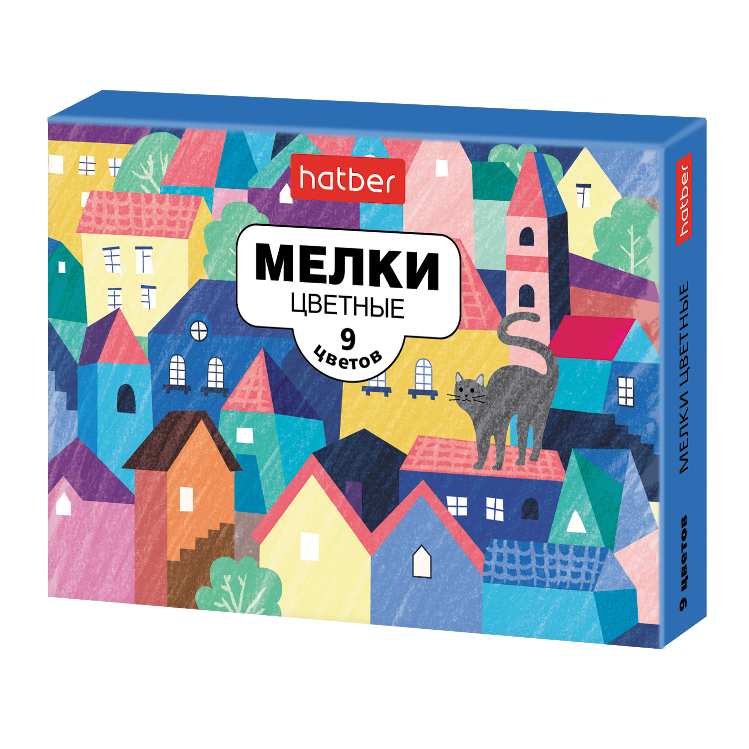 Мелки -Городок- 9 цв. в картонной коробке