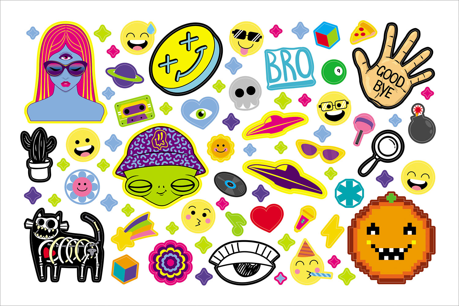 АЛЬБОМ НАКЛЕЕК 4л А5ф на скобе 300 наклеек -Стикеры- 