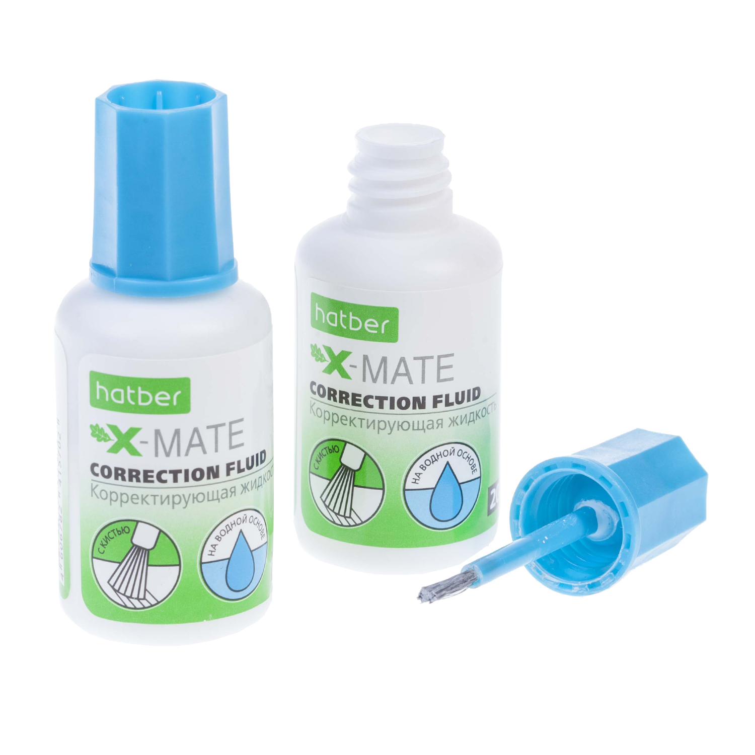 Корректирующая Жидкость Hatber X-Mate на водной основе 20ml с кисточкой 