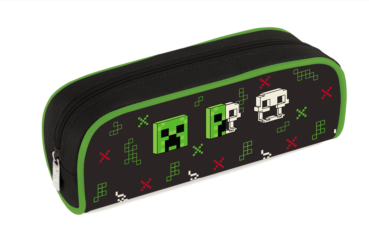 Пенал 210х80х40мм на молнии мягкий -Pixel Boom-  в индив.упак.