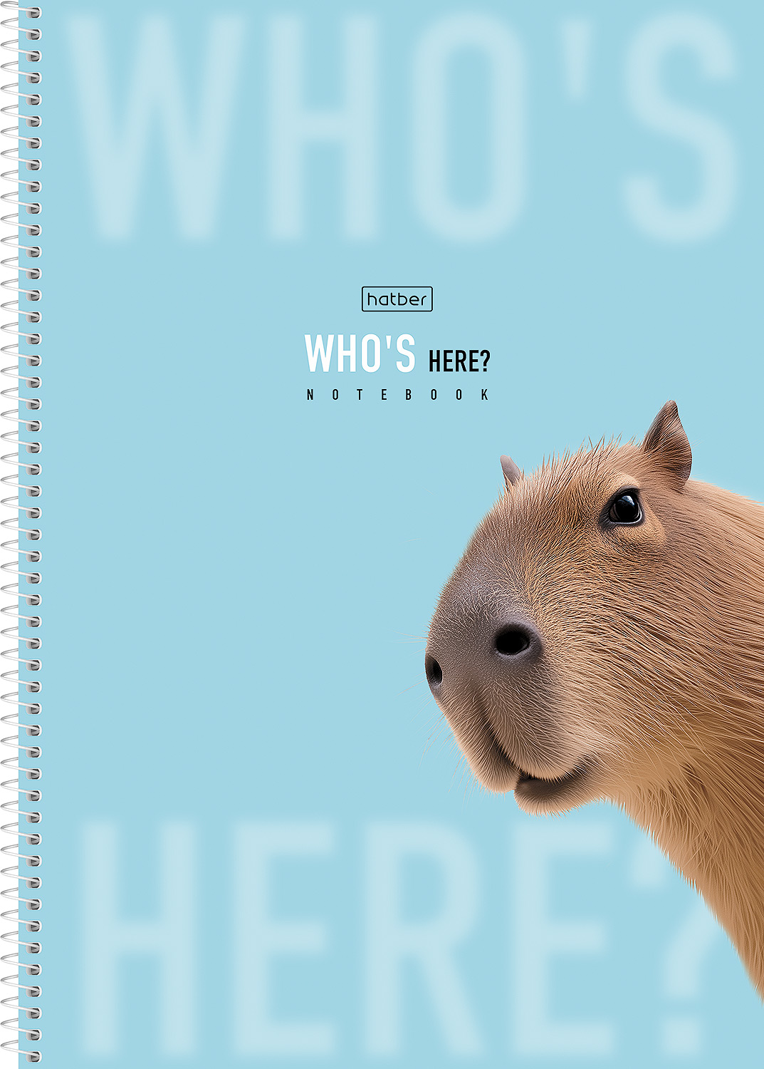 Тетрадь 96л А4ф ЛИНИЯ 60-65г/кв.м перфорация на отрыв на спирали мат.ламин. 2 диз. в блоке серия  -Кто здесь?- 