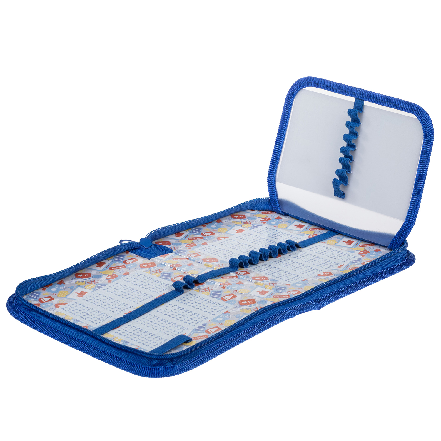 Пенал 190х130мм 1 отделение на молнии с откидной планкой мат.ламин. 3D фольга-Матрица- с табл.умножения  в индив.упак.