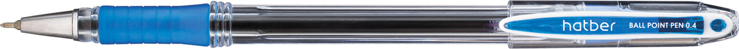 РУЧКА Hatber шариковая K-9 Синяя 0,4мм игольч.пишущ.узел чернила на масл.основе с резиновым грипом 12шт. в картонной коробке