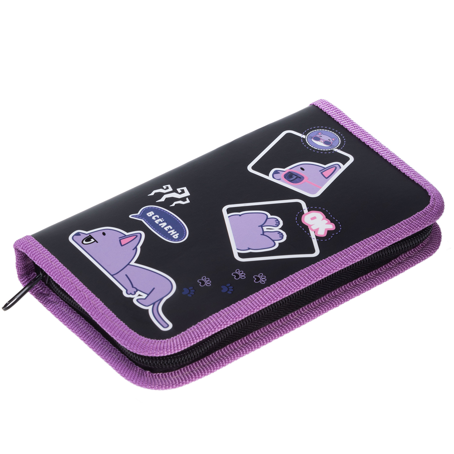 Пенал 190х115мм 1 отделение на молнии мат.ламин. 3D лак- Всё лень- с табл.умножения  в индив.упак.