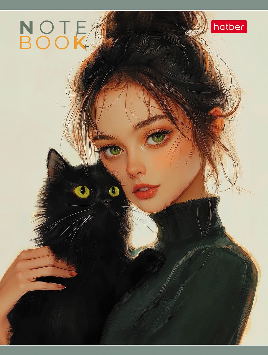 Записная книжка 32л А6ф 100х136мм 60-65г/кв.м клетка  на скобе Обл. мел.картон мат.ламин.  серия -Прекрасные незнакомки- 10 диз. в блоке
