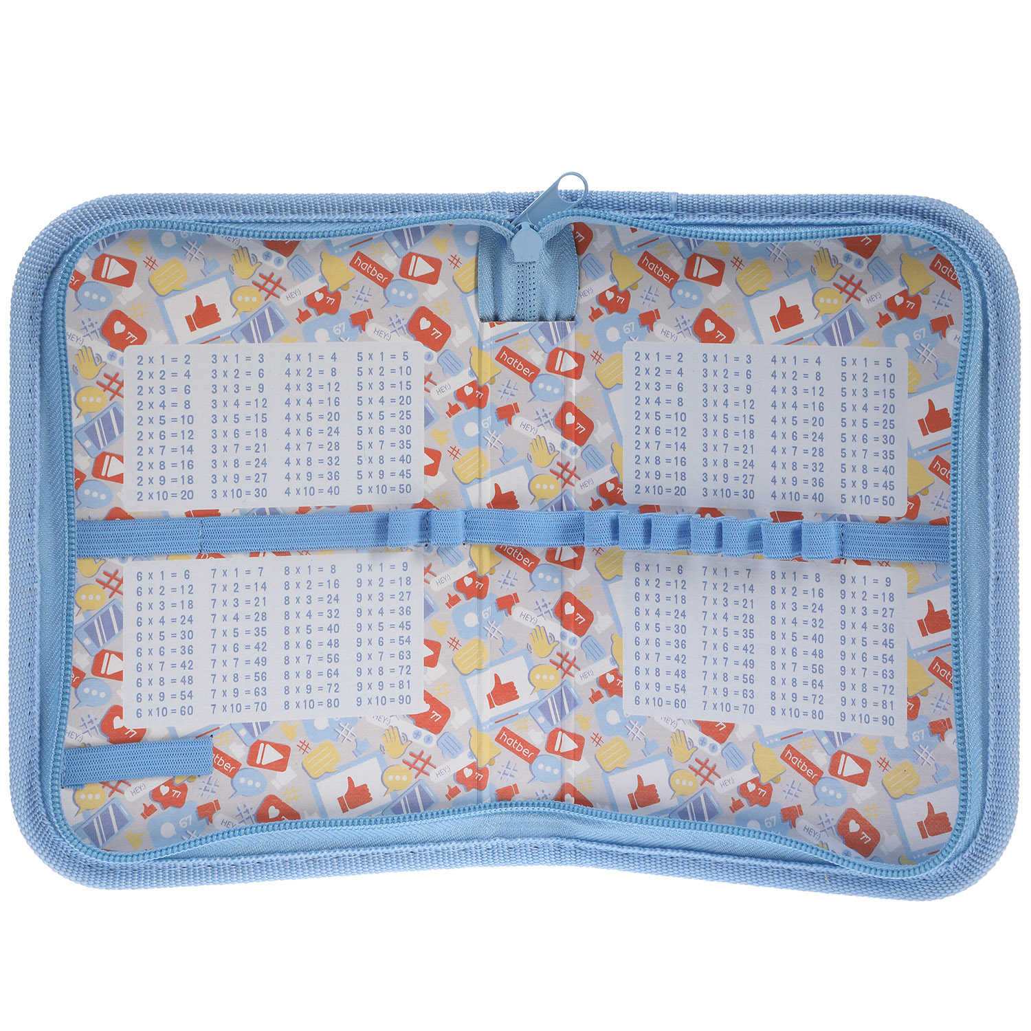 Пенал 190х130мм 1 отделение на молнии глянц.ламин.тиснение -Приключения Лео- с табл.умножения в индив.упак. 