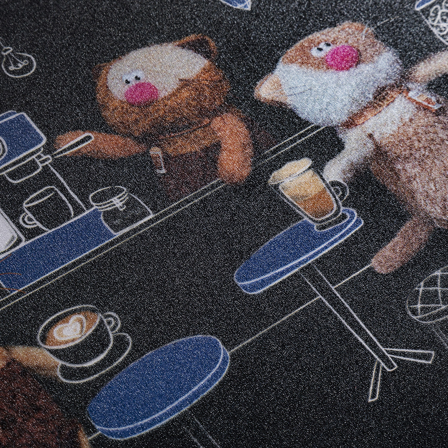 АЛЬБОМ для рисования 20л А4ф на скобе 5 диз.в блоке Пластиковая обложка 200мкм с печатью серия -Кофейные коты-