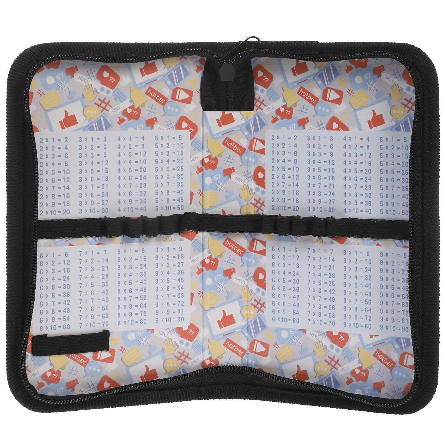 Пенал 190х115мм 1 отделение на молнии глянц.ламин.тиснение -СПОРТБАЙК- с табл.умножения  в индив.упак.