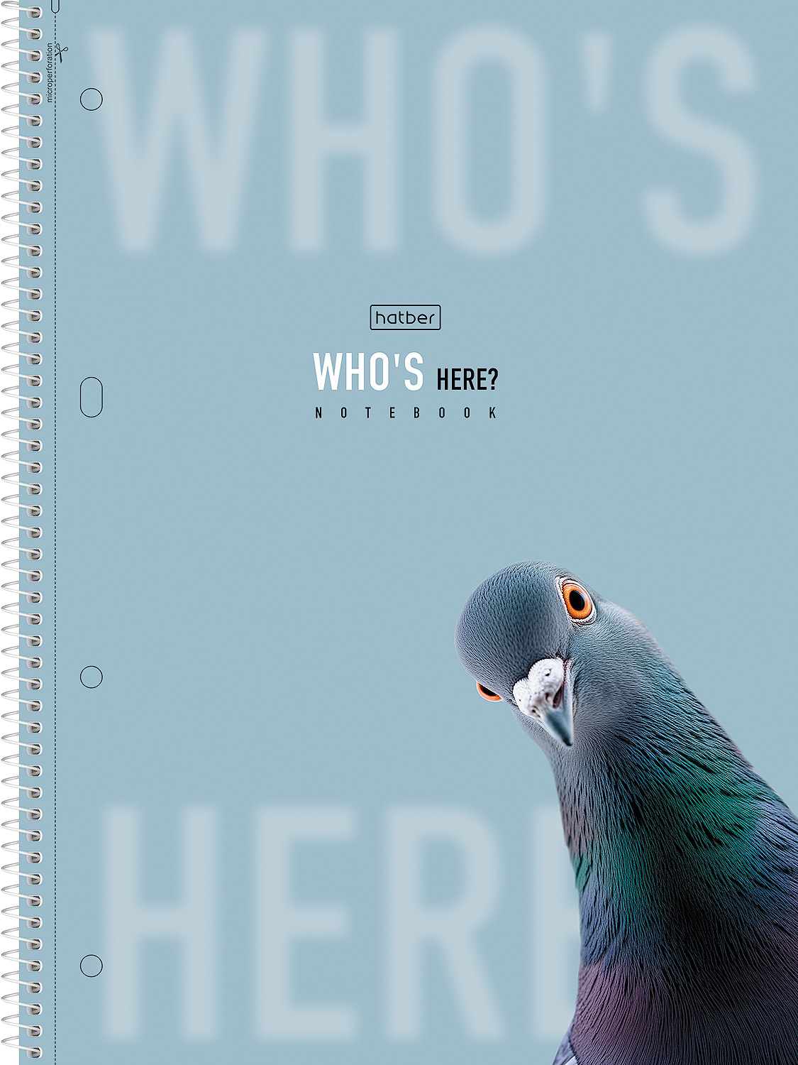 Тетрадь с твердой обложкой 120л А4ф на спирали 4 цв. разделителя Многоуров.перфорация ламинац.SOFT-TOUCH -Кто здесь?-  в индив.упак.