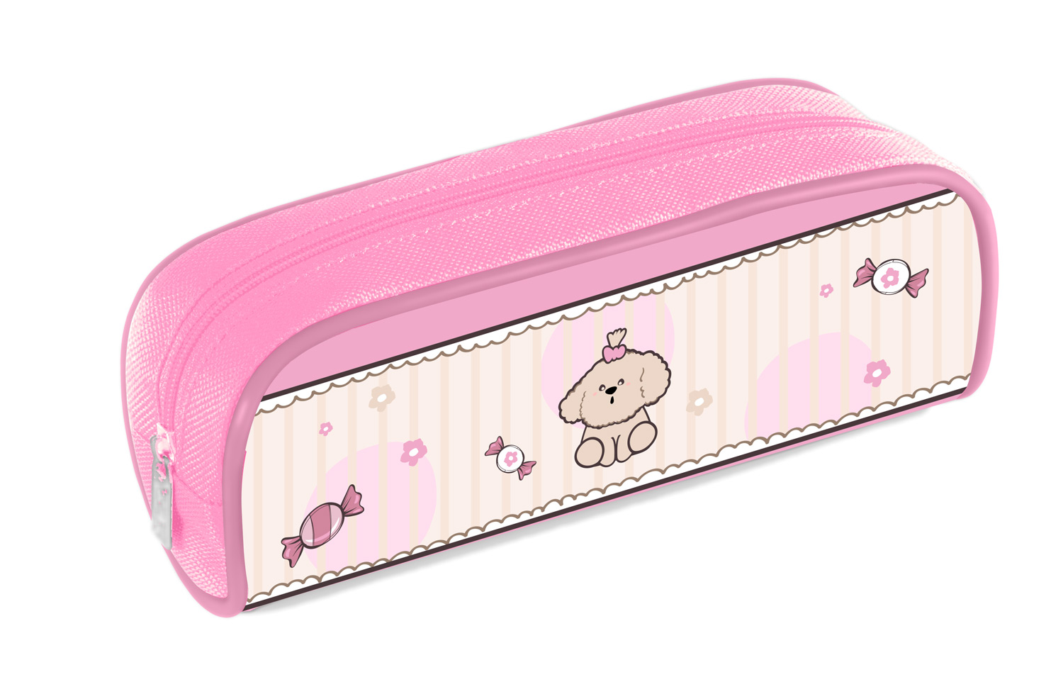 Пенал 210х80х40мм на молнии мягкий -Пушистая компания-  в индив.упак.