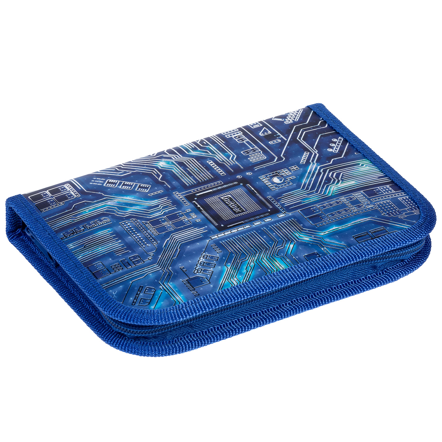 Пенал 190х130мм 1 отделение на молнии с откидной планкой мат.ламин. 3D фольга-Матрица- с табл.умножения  в индив.упак.