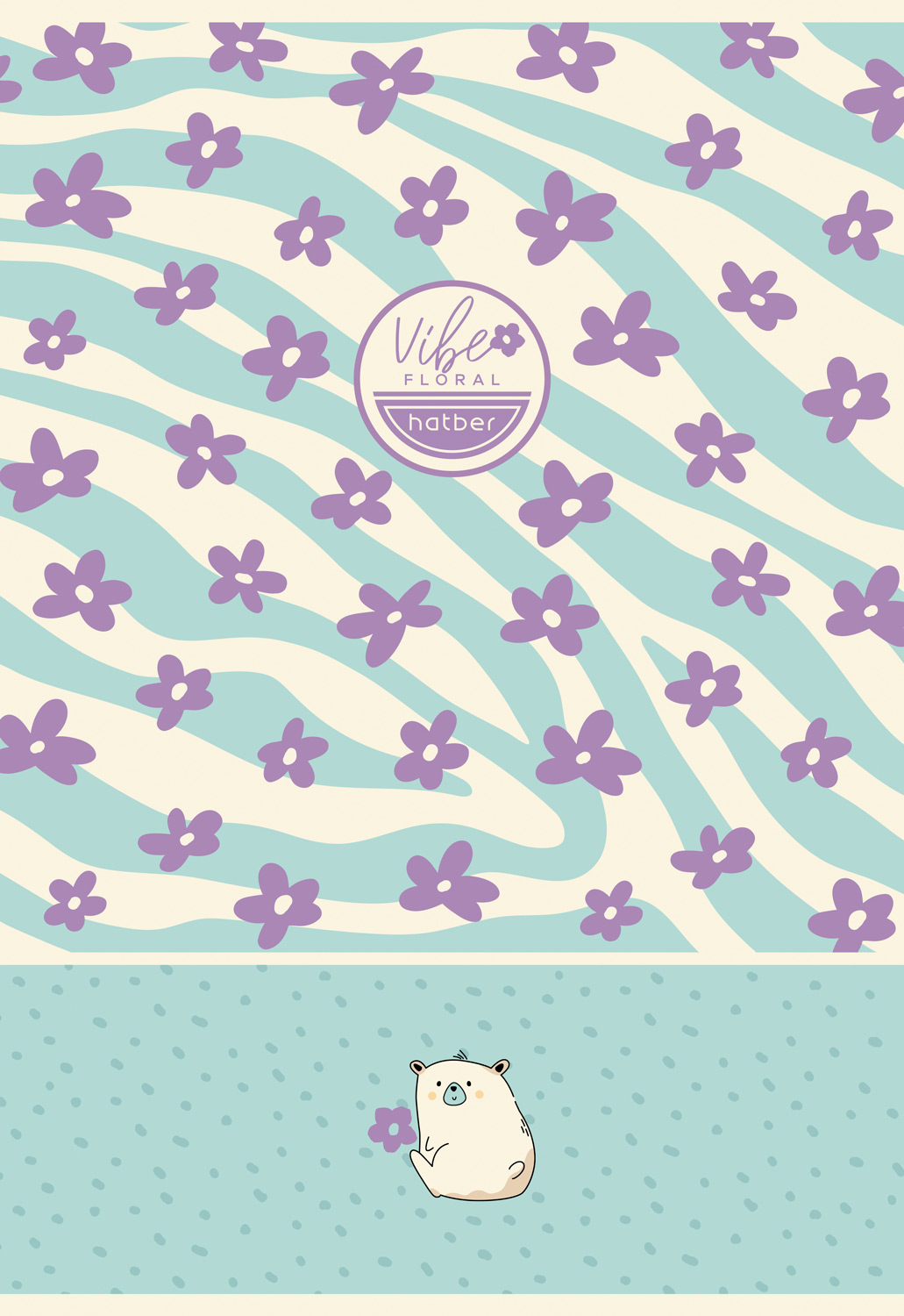 Тетрадь 48л А4ф ЛИНИЯ 60-65г/кв.м на скобе 3 диз. в блоке тиснение серия -Floral Vabe- 