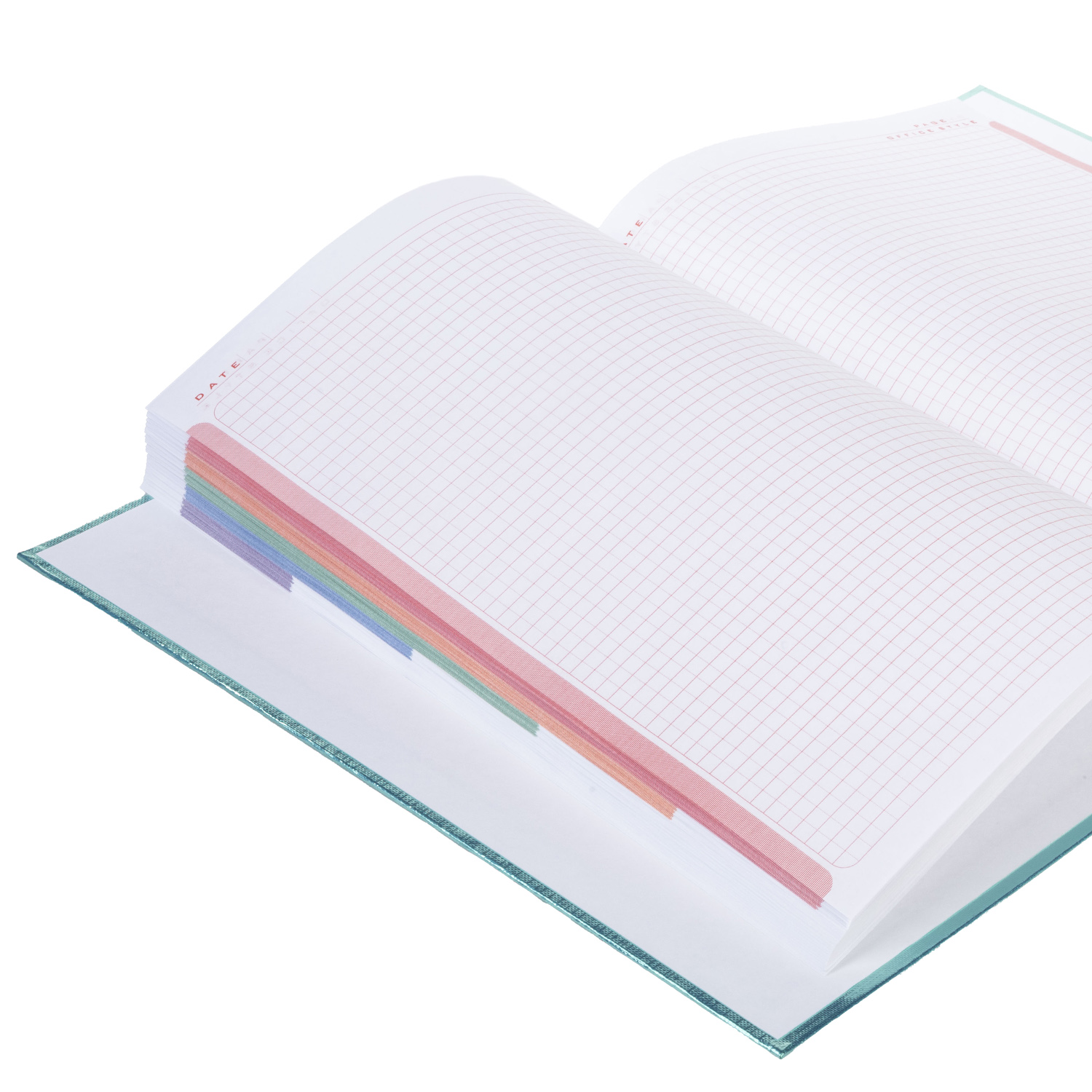 Бизнес-блокнот 80л А4ф 210х290мм 5-цв. блок клетка тв.переплет тиснение Обл. Бумвинил METALLIC МЯТА