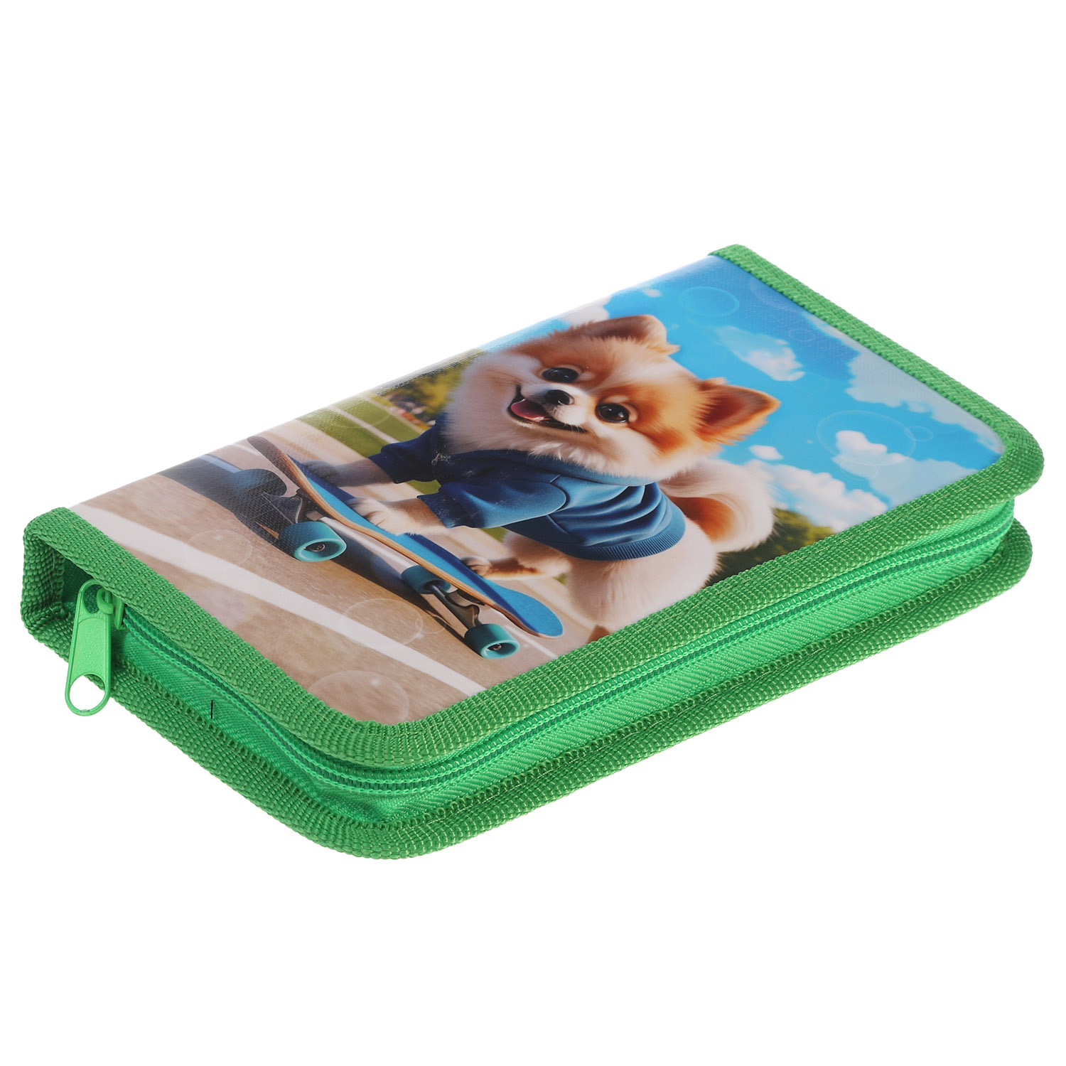 Пенал 190х115мм 1 отделение на молнии глянц.ламин.тиснение -Веселая прогулка- с табл.умножения  в индив.упак.