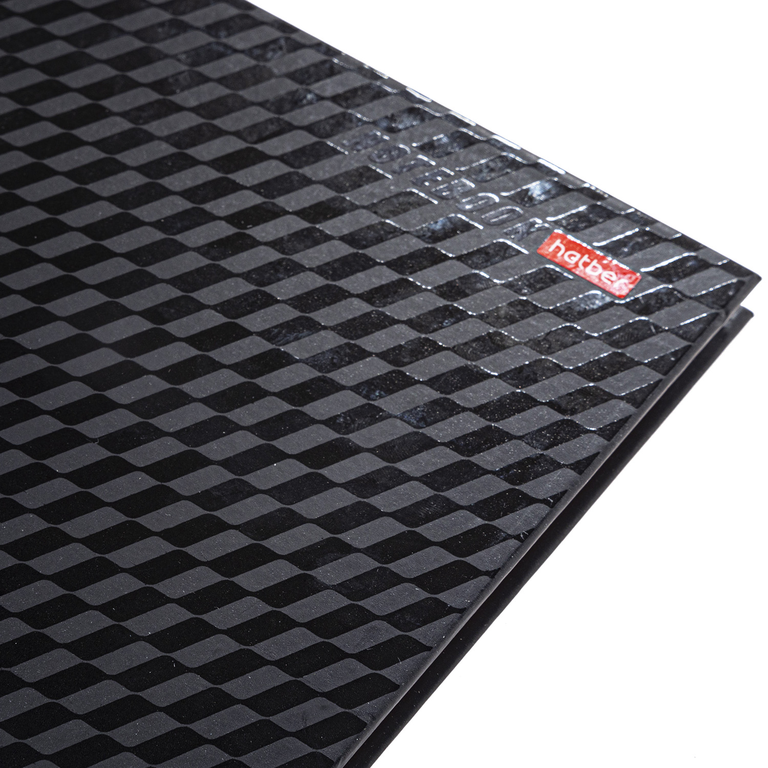 Бизнес-блокнот 80л А4ф 210х290мм 5-цв. блок клетка тв.переплет мат.ламин, выб УФ лак-CarbonStyle-