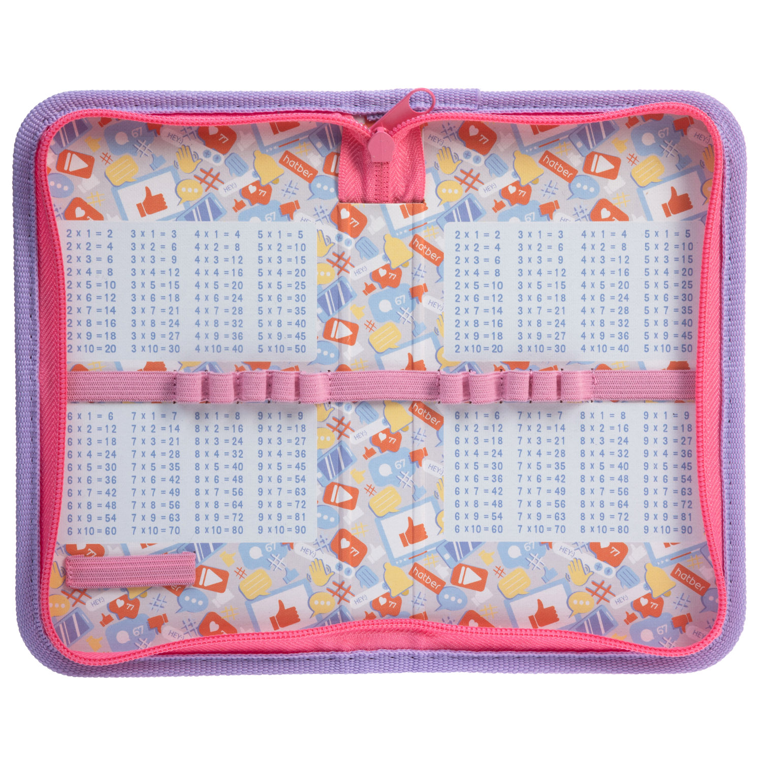 Пенал 190х115мм 1 отделение на молнии мат.ламин. 3D лак-Милашки_аниме- с табл.умножения  в индив.упак.