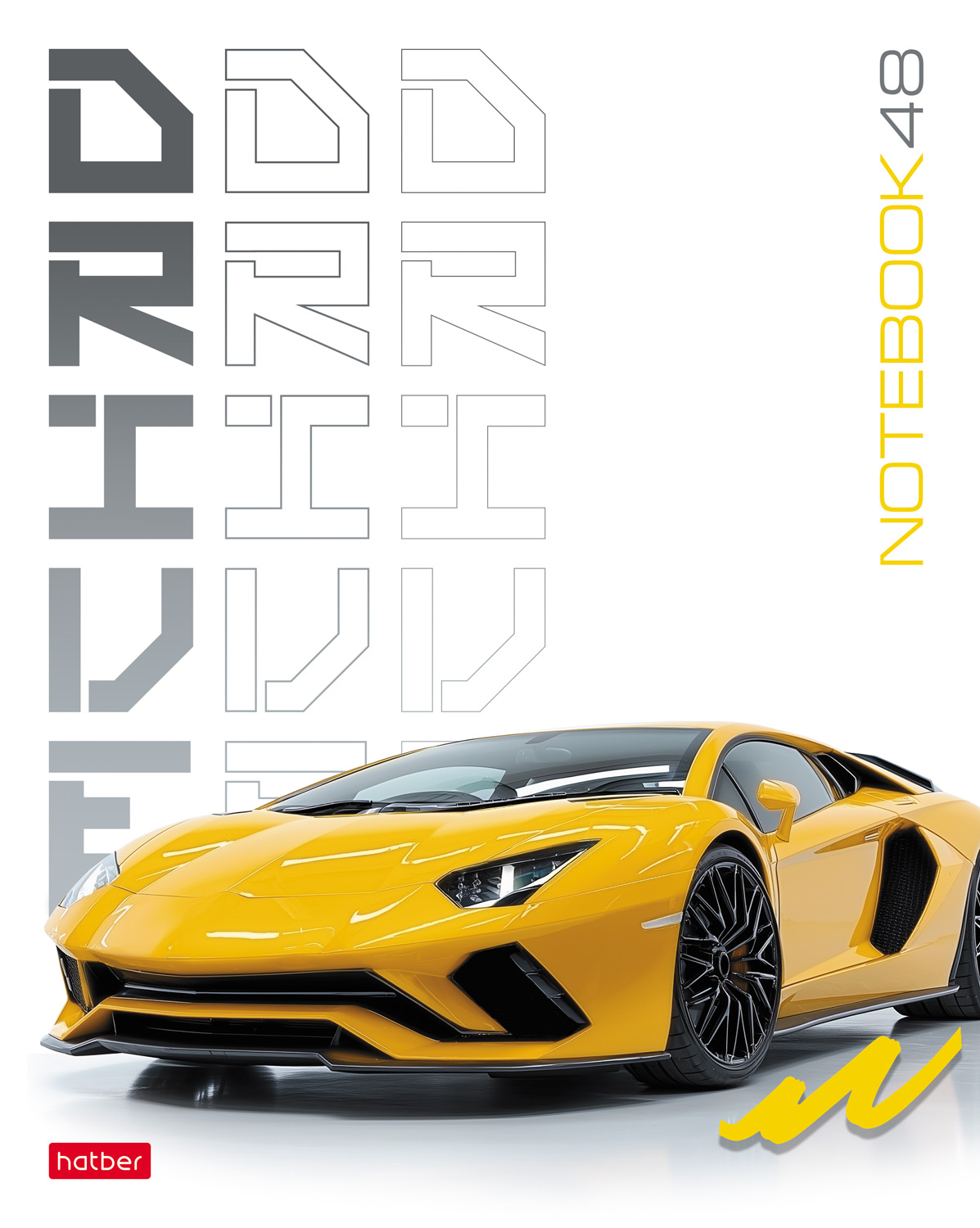 Тетрадь 48л А5ф клетка 60-65г/кв.м на скобе глянц. ламин. 5 диз.в блоке скругл.углы серия -Street Car-