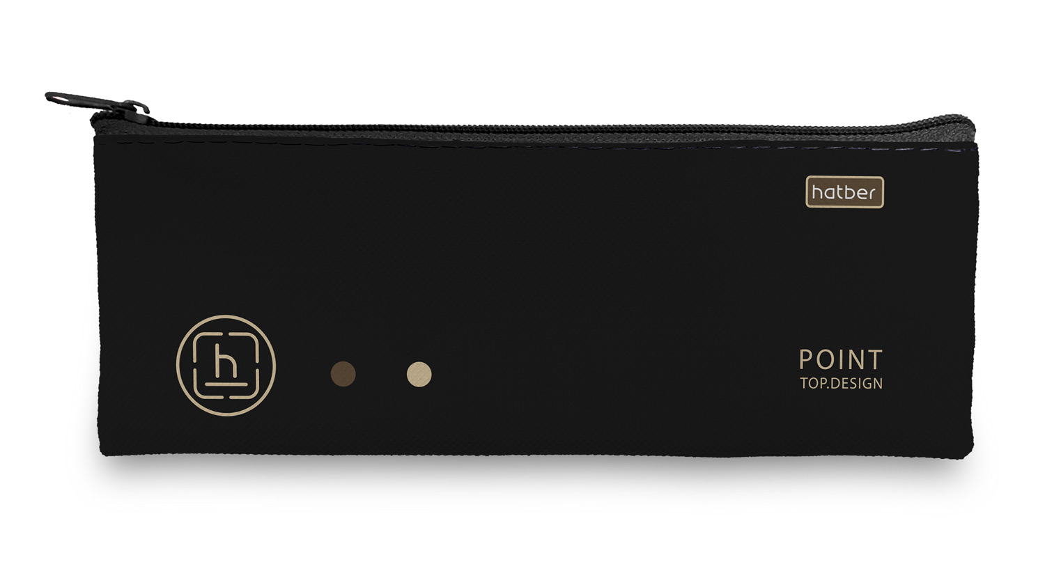 Пенал 195х75 мм на молнии мягкий -TREND- в индив.упак. 