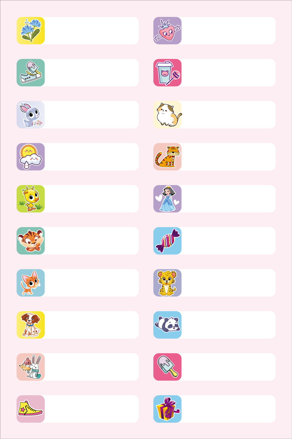 Набор НАКЛЕЕК А5ф 4л серия -Подпишу всё- Для девочек в пакете с европодвесом