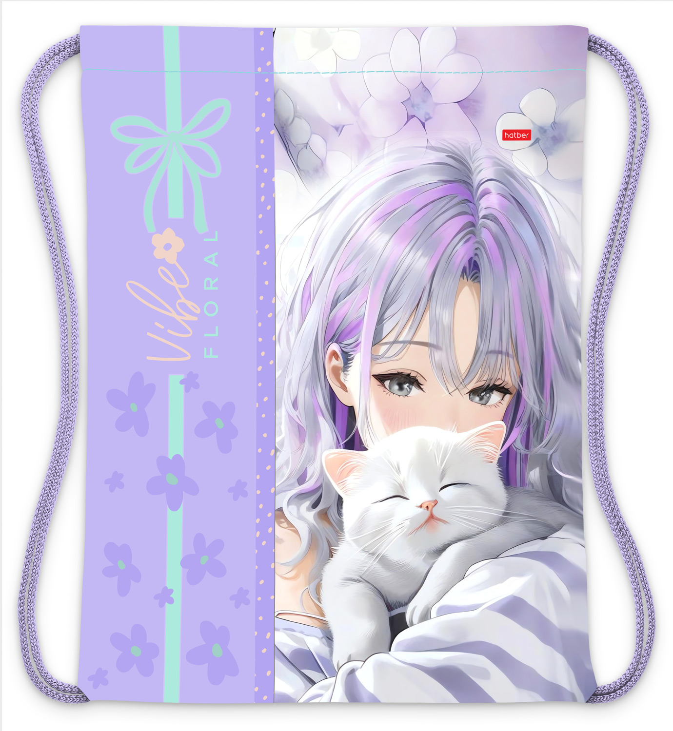 Мешок для сменной обуви 33х42см 1 отделение - Floral Vibe-  в индив.упак.