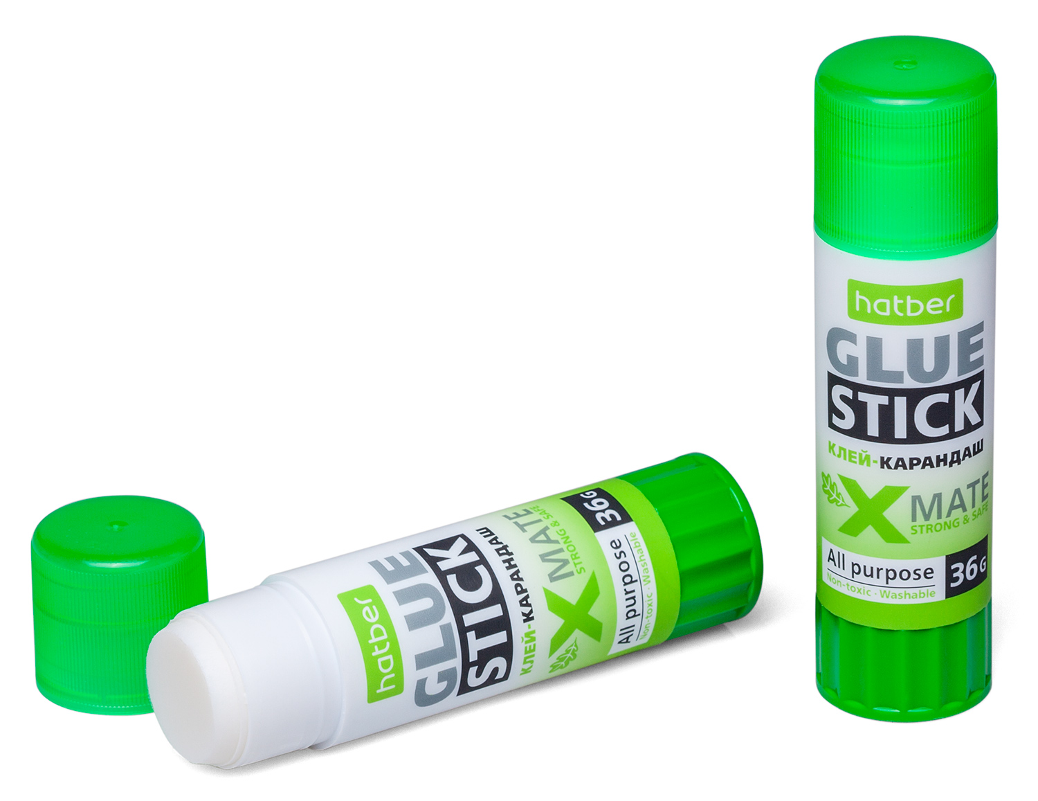 Клей-Карандаш Hatber X-Mate 36гр ПВА в картонной Дисплей-витрине