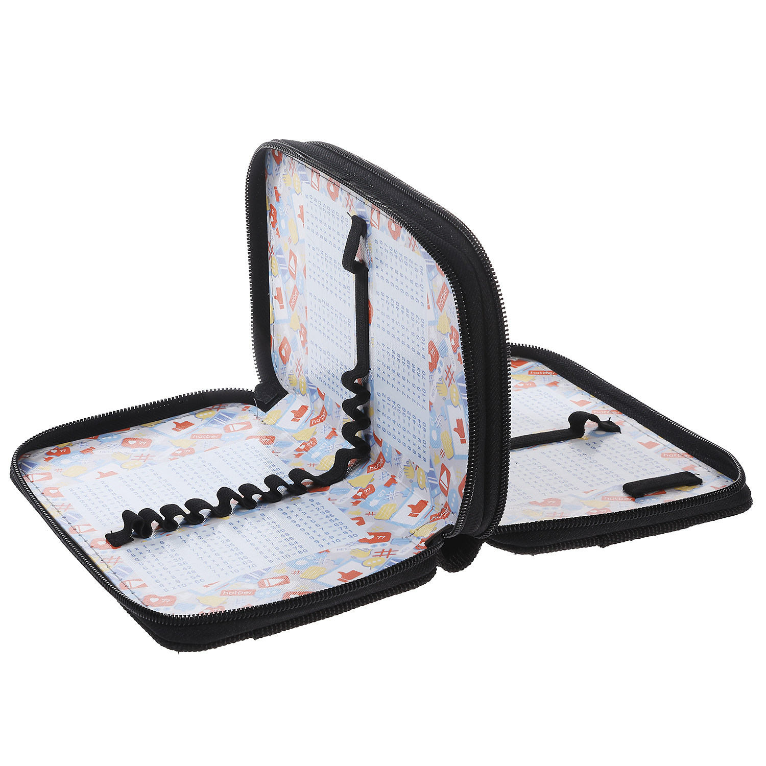 Пенал 190х110мм 2 отделения на молнии глянц.ламин.тиснение -Off road- с табл.умножения в индив.упак. 