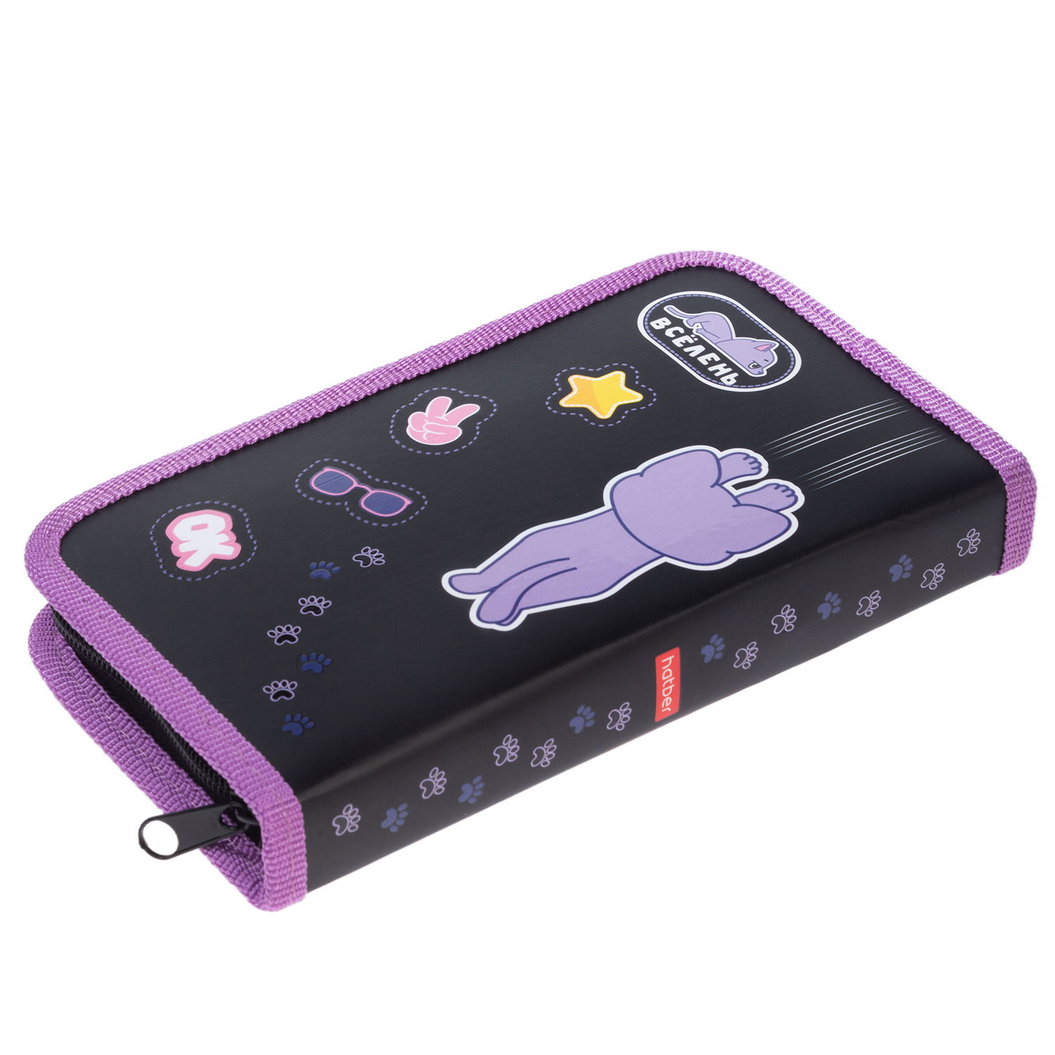 Пенал 190х115мм 1 отделение на молнии мат.ламин. 3D лак- Всё лень- с табл.умножения  в индив.упак.